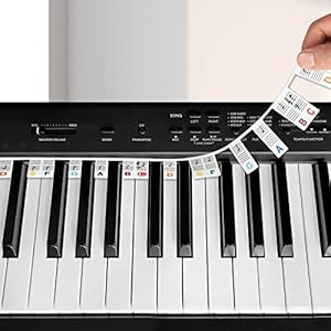 Removable Silicone Piano Notes Guide – Reusable 88 Key Full Size Piano Keyboard Note Labels, No Need Stickers, Keyboard…