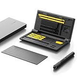 HOTO Precision Screwdriver Set, 110° Upright Workpad, Mini Electric Screwdriver with Charging Dock, 0.05/0.2 N·m Torque, LED Light, 26 Bits and 10 Repair Tools for Electronics, Phones, Laptops