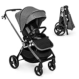 Kidnort Kinderwagen, bis zu 22 kg, ZUBEHÖR, VERSTELLBAR, Grau
