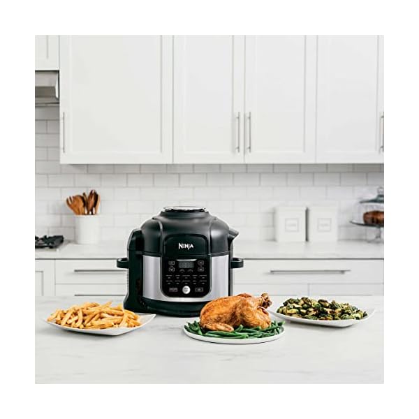   Ninja-OS301FD305CO-Foodi-10-in-1-Pressure-Cooker-and-Air-Fryer-with-Nesting-Broil-Rack-65-Quart-Capacity-and-a-Stainless-Finish-Renewed