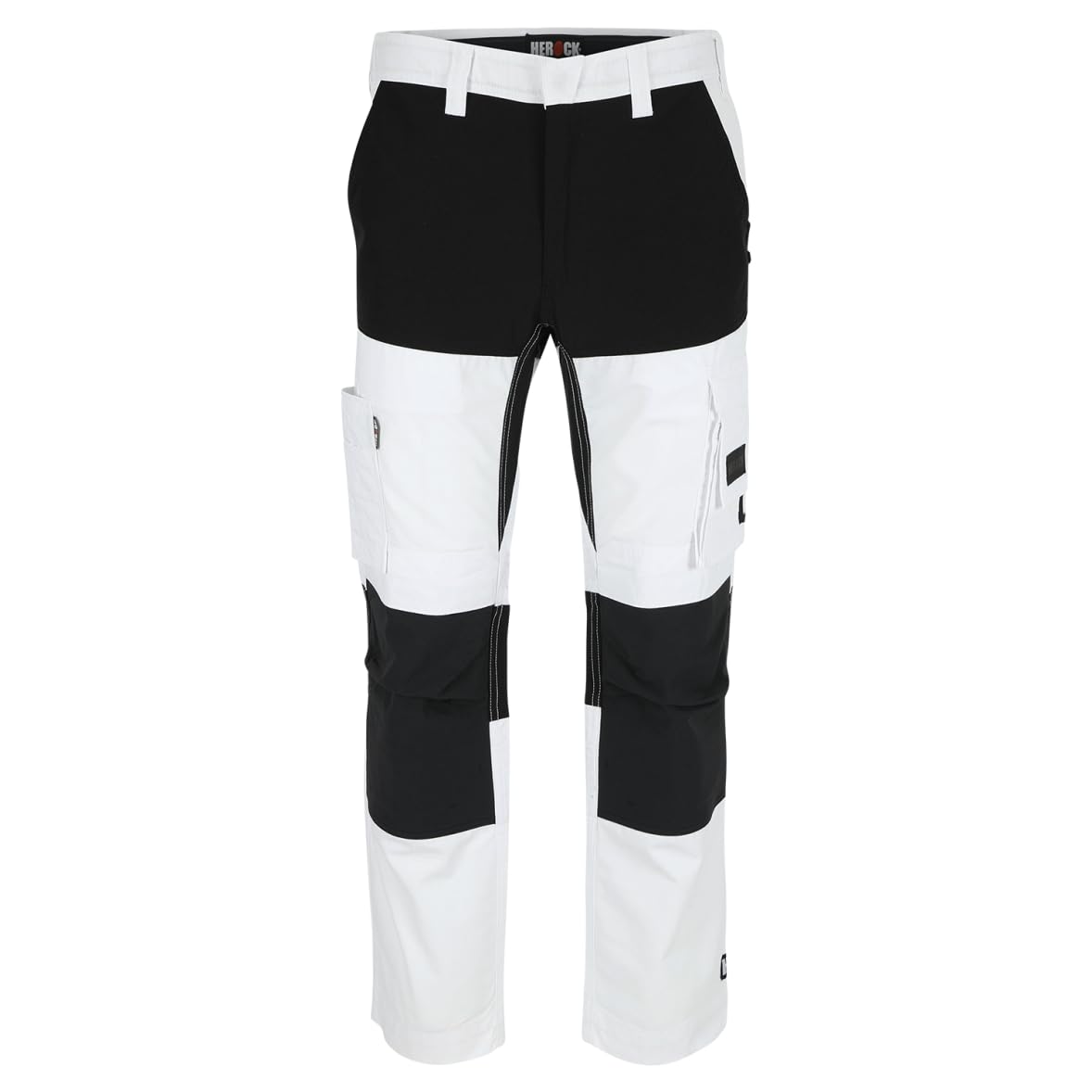 Herock Héctor Multibolsillos Pantalones De Trabajo Blanco/Negro