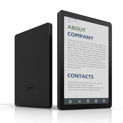 Bigme B6 Color E-Book Reader, 6 Inch E-Paper Tablet, 4GB+64GB Storage, Android 14, Black
