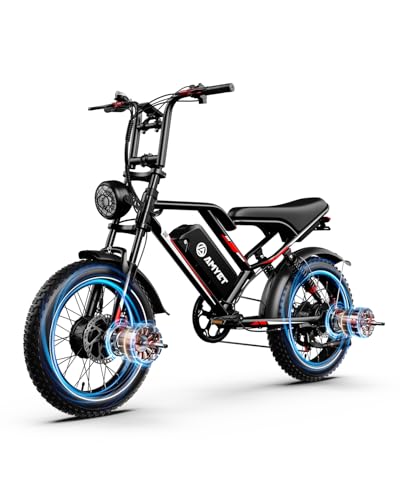 Image of AMYET S8 Peak 3000W Dual Motor AWD Electric Bike for Adults 48V 25Ah Ebike 33MPH Electric Bicycles 75+ Miles Max Range Hydraulic Disc Brake Full Suspension Fork 7-Speed Electric Bike