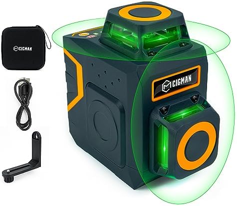 CIGMAN CM720SE Nivel Láser Automático, 2X360, Láser Verde, con Ba...