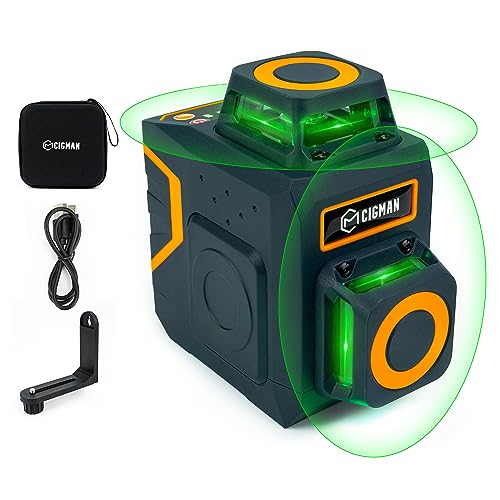 CIGMAN CM720SE Nivel Láser Automático, 2X360, Láser Verde, con Ba...