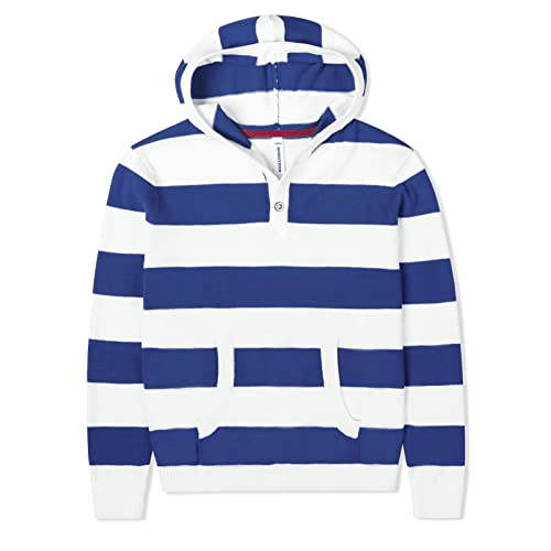 Boboyoyo Boys Striped Sweater 100% Cotton Kids Hoodies Pullover Hooded Knit Sweatshirts For 5-12 Years #TOP9