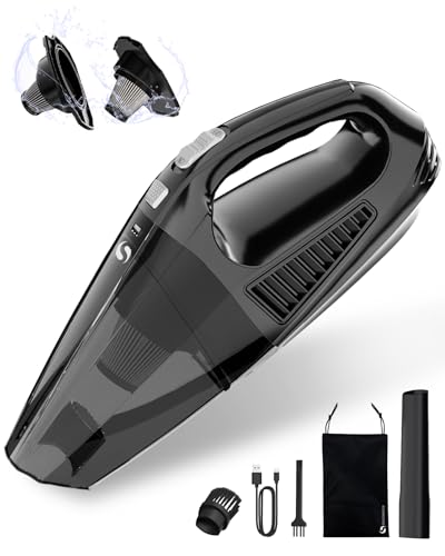 SERVOMASTER Aspirateur Voiture, Aspirateur a Main avec Moteur sans Balai 12000Pa, Aspirateur de...