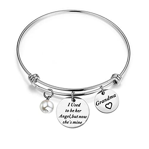 WUSUANED Memorial Jewelry I Used to Be His/Her Angel Bracelet in Memory of Loved One Grandpa Grandma Sympathy Gift