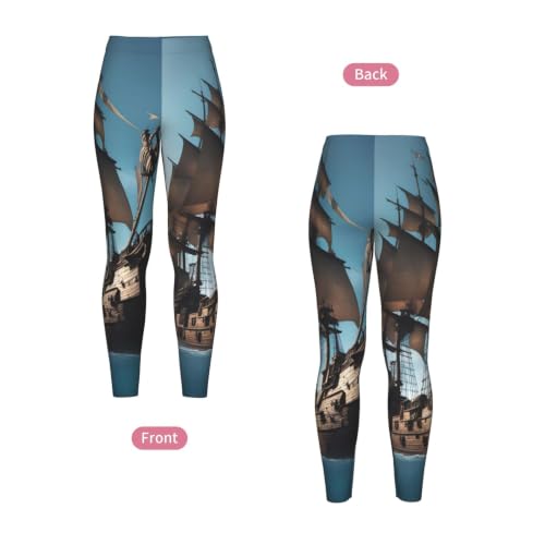 Leggings opacos de mujer con elasticidad total y estampado marinero 5