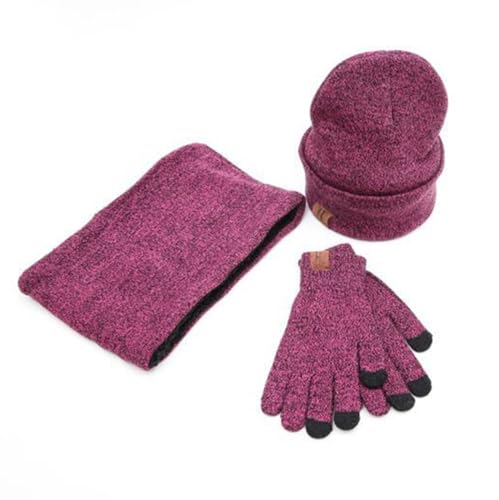 Conjunto de bufanda y gorro con forro polar interior de alta densidad para invierno 2