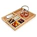 Bandeja organizadora combinada, plato de cena reutilizable, platos cuadrados divididos para té casero, frutos secos, aperitivos