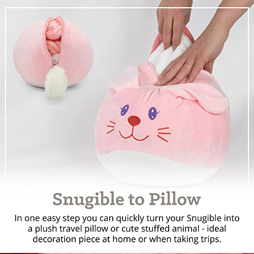 Image of Plushible Wearable Hooded Blanket for Adults, Oversized Hoodie with Sleeves & Pocket, 2-in-1 Comfy Hoodie Blanket Pillow - Bunny