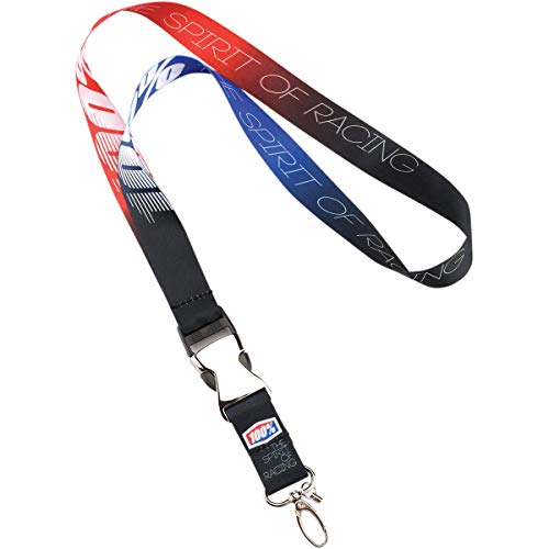 100% Adult Lanyards - Black Red One Size