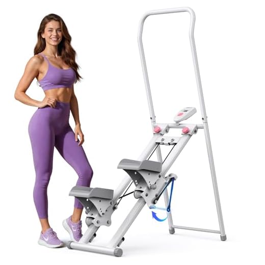 MERACH Stair Stepper for Home Gym Exercise, New Version Vertical Climber Machine for Full-Body Workout, Compact Folding Cardio Exercise Climber with Extended Step Range, Adjustable Handlebar & Pedals