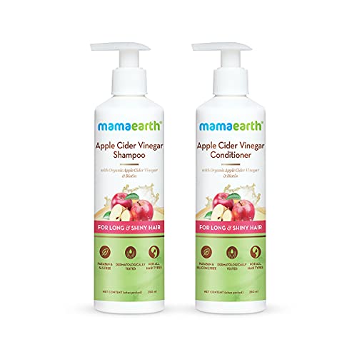 Mamaearth Apple Cider Vinegar Shampoo  250ml + Apple Cider Vinegar Conditioner  250ml