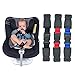 YANRU 3 Pezzi,Seggiolino Auto Chest Harness Clip，Clip per Cintura del Seggiolino Auto，Clip per Cintura Toracica ，Clip per Cintura di Sicurezza per Auto, Seggiolino per Alunno(Nero/Blu/Rosso)