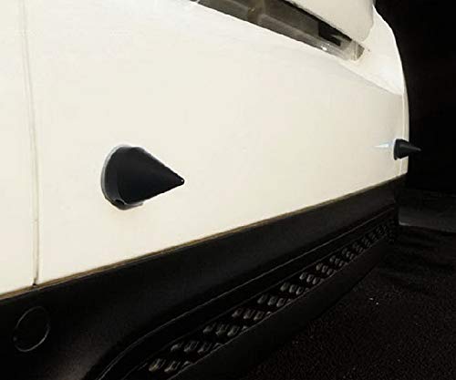 Ijdmtoy Matte Finish Black Finish Front Or Rear Bumper Protector Spikes Guards Compatible With 2007-2015 W451 Smart Fortwo #TOP5