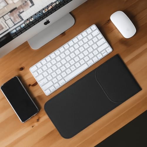 Image of EDRAK Polyester Keyboard Cover for Apple Wireless Keyboard & Logitech MK240 /Dustproof, Scratch-Resistant, Lightweight Protective Sleeve with Velcro Closure 2025 2024 2023 2021 iMac 24 inch M4 M3 M1