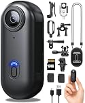 Mini Thumb Action Camera, 64GB Tiny Size POV Camera, 1080P Small Body Camera, Mount Anywhere for Sports Motorcycle Vlogging Skiing Cycling Travel Pet