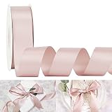 HUIHUANG Dusty Rose Ribbon 1.5 inch Double Face Satin Ribbon Silk Like Ribbon 50 Yards Roll for Gift