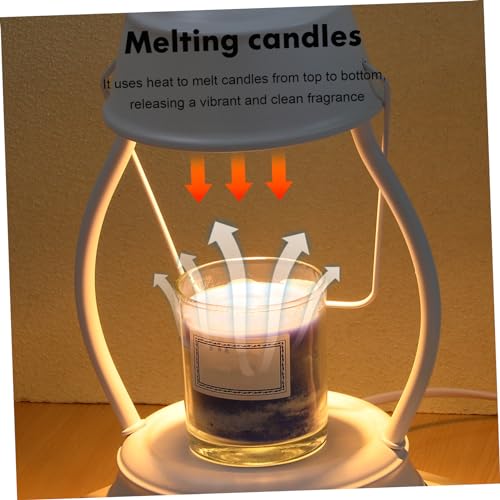 IMIKEYA Aromatherapy Melting Wax Lamp Candle Lamp Candle Warmer Lamp Dimmable Candle Melter Lamp Candle Warmer Bulb Lamp Warmer with Candle Timer Candles Wrought Iron Metal Desk Lamp
