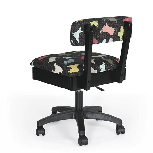 Arrow Sewing HDOG Cadeira hidráulica de costura e artesanato de altura ajustável com armazenamento s
