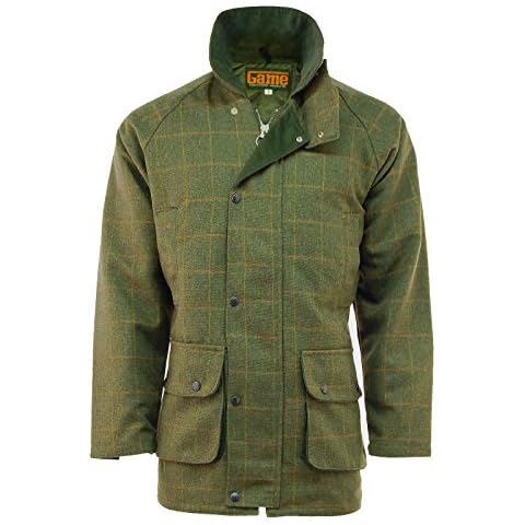 Game Mens Dark Derby Tweed Shooting Jacket Cover