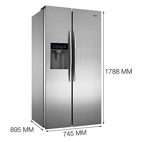 Image of Whirlpool 568 L Frost Free Side-by-Side Refrigerator(SBS 600, Steel)