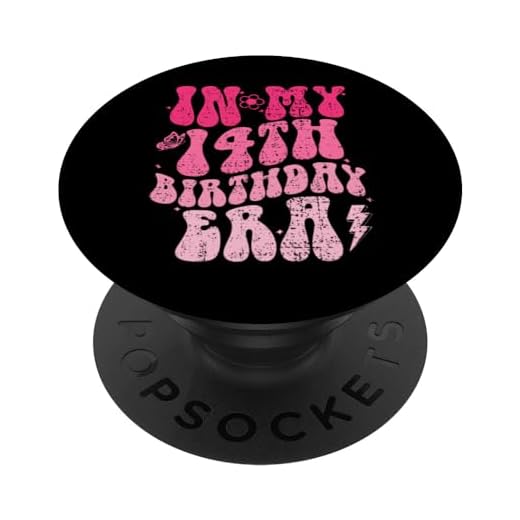 Cuando cumplí 14 años, cumplí 14 años, cumpleaños rosa PopSockets PopGrip Intercambiable