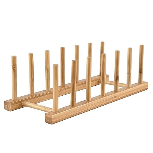 INNERNEED Bamboo Wooden Dish Rack Plates Holder Kitchen Storage Cabinet Organizer for Dish/Plate/Bowl/Cup/Pot Lid/Cutting Board