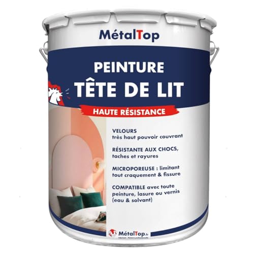 Metaltop - Peinture Tete De Lit - Ivoire - Ton pierre - RAL 1015 - Pot 1 L - Protège le bois contre les agressions quotidiennes, tout en offrant une finition élégante.