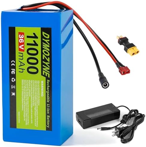 36V 48V Lithium Ebike Battery with 20A- 30A BMS, for 100W-1000W Electric Bikes, Compatible with E-Bikes, ATVs, Motorcycles and More, (36V11AH)
