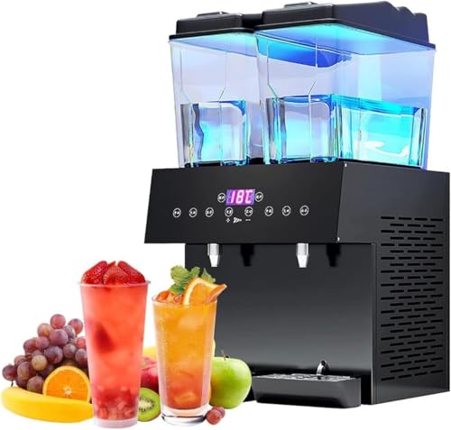 Image of AWAYDD 32L Commercial Dual-Cylinder Hot Cold Juice Machine, Juice Beverage Dispenser with Thermostat Controller, Large Dispenser for Making Juice and Teas