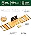ROYAL CRAFT WOOD Bathtub Tray Caddy for Tub, Bamboo Bath Shelf, Premium Foldable Wood Bath Table, Expandable Bathtub & Bathroom Accessories, New Home Gifts for Mom, Housewarming, Anniversary, Wedding