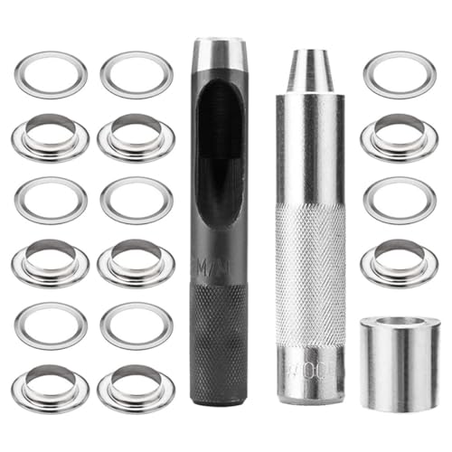 Kit d'œillets pour bâche de 103 pièces avec poinçon de 12 mm et boîte de rangement