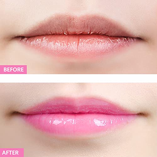 Hydrating Lip Oil Plumping Lip Gloss, Crystal Jelly Moisturizing Lip Oil Tinted Lip Polished Lips Oil Shine Tinted Lip Balm, Long Lasting Transparent Lip Balm Care Stick (05PINK) - Image 6