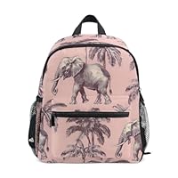 Mnsruu Kids Small School Backpack, Elephant Wild Animal Toddler Preschool Shoulder Bookbag Kindergarten Elementary School Bag for Boys Girls