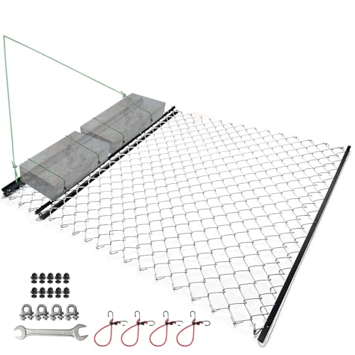 Drag Harrow for ATV/UTV Tractor, 4x5 ft, Chain & Wire Rope