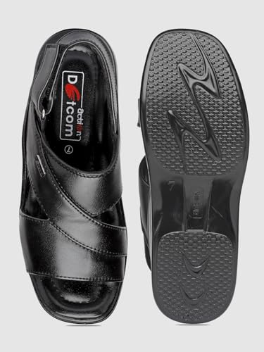 Image of Action-ELEGANT-431 Lightweight Comfortable Synthetic Leather Sandals for Men Black
