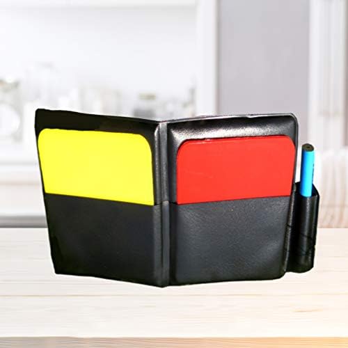 IMIKEYA Red Yellow Set Referee Set Football Soccer Referee Card Sets Warning Referee Red and Yellow Cards with Wallet Score Sheets for Football Soccer