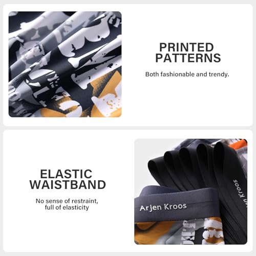 Arjen Kroos Men's Sexy Silky Underwear Breathable Pouch Trunks Boxer Briefs 4 Pack2