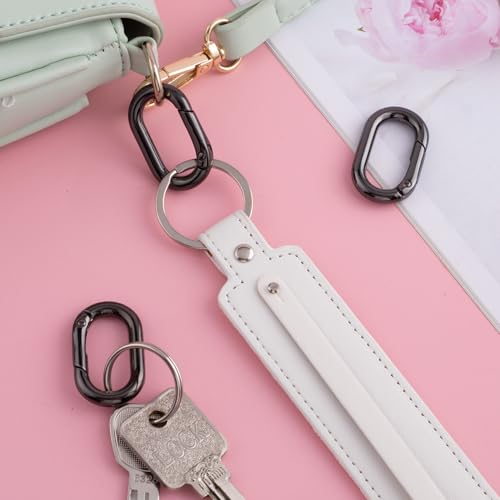 Image of Oval Spring Ring Clips, Metal Keyring Purse Clip
