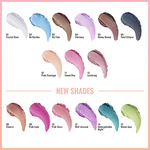 Oulac Warm Peach Glitter Cream Eyeshadow For Women With Moisturizing Smooth Formula. Multi-Use For Highlighter, Highly Pigmented Metallic Shimmer Eye Makeup.waterproof, Large Capacity 0.42 Oz.(08) #TOP6