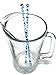 studioTica Ocean Blue (Paradise Collection) - 10 inch handmade glass stirring stick for pitcher - Set of 2 functional art rods
