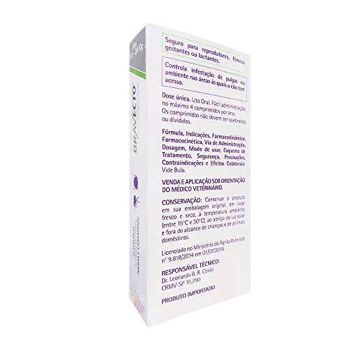 Antipulgas e Carrapatos Bravecto para Cães de 10 a 20kg - 1 Comprimido