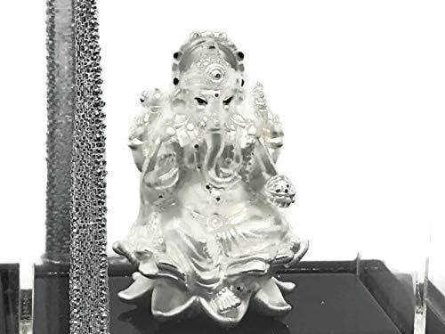 Balaji LLC Ganesh Pure Silver (99.5%) Idol/Statue/Murti (Figurine# 22)