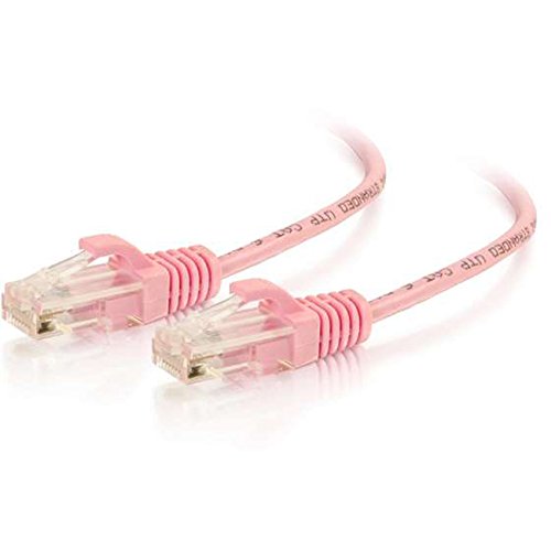 C2G/Cables to Go 01194 Cat6 Snagless Unshielded (UTP) Slim Ethernet Network Patch Cable, Pink (10 Feet)