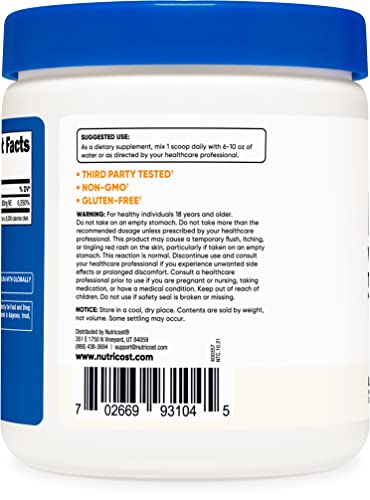 Nutricost Niacin Vitamin B3 Powder 250 Grams - 1G Per Serving - Vitamin B3 (Niacin) Powder - May Cause Flush #TOP2