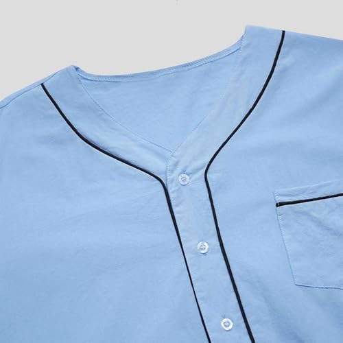 Men's Cotton Nightshirt Thin Long Sleeve Henley Neck Button Long Sleepwear Soft Nightgown for Sleeping Sleep Shirt2