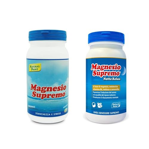 Natural Point Magnesio Supremo classico e notte, (2 confezioni 150g)…